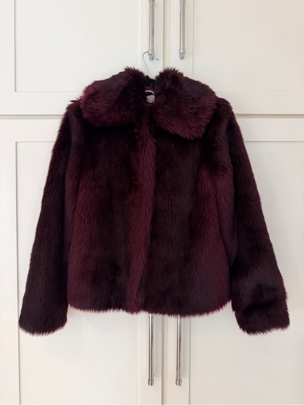 Alpinestars Burgundy Faux Fur Jacket Small